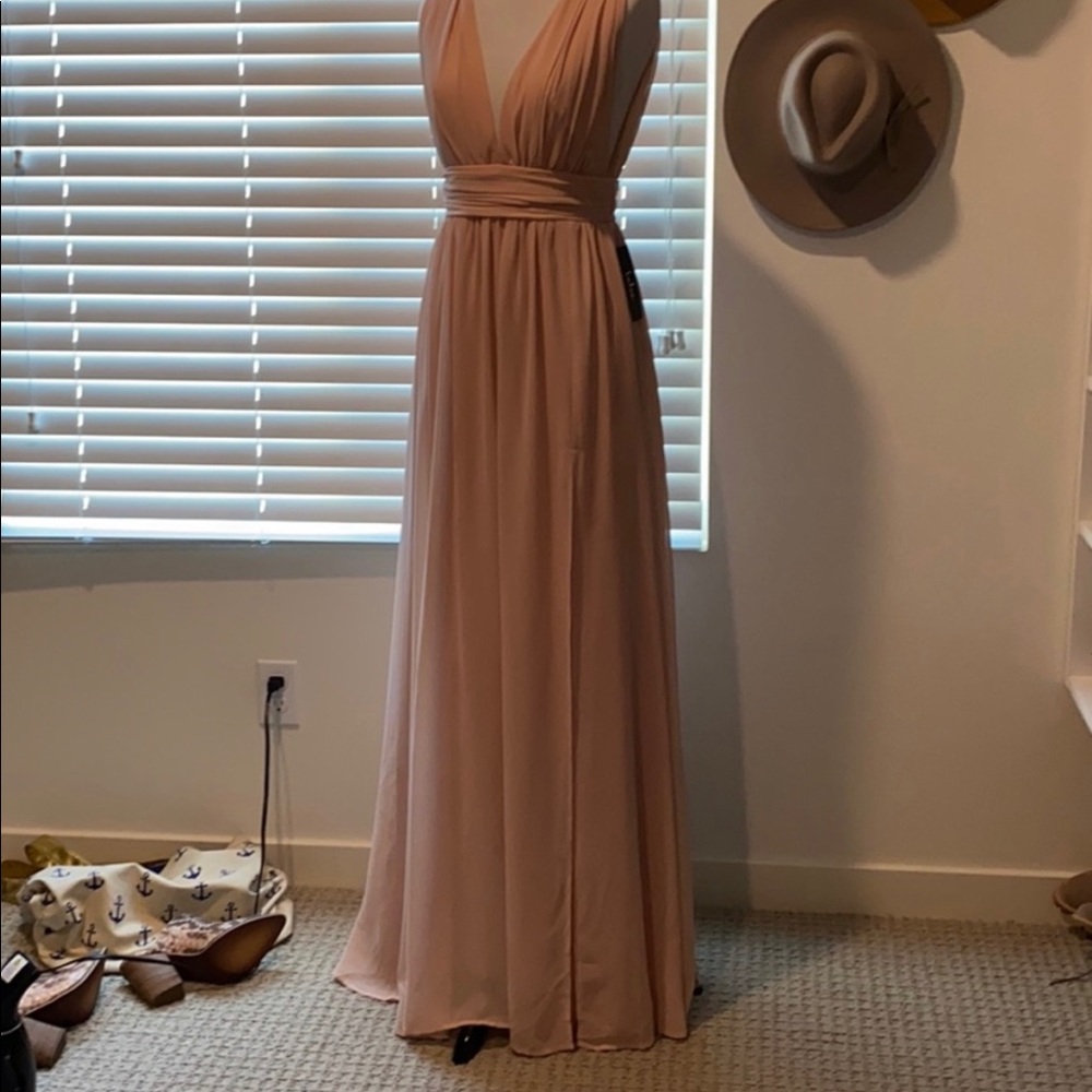 Lulu Blush bridesmaids dress